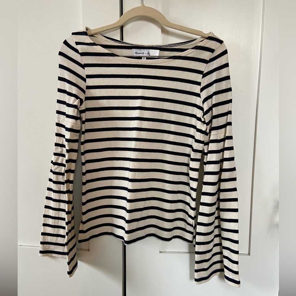 Madewell x Armor Lux Flared Sleeve Stripe Tee